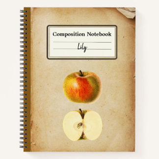 Een appel en een half gepersonaliseerde comp notitieboek