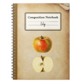 Een  appel en een half gepersonaliseerde comp notitieboek (Voorkant)