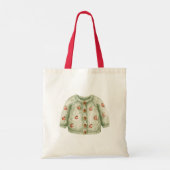 Een Appel Per Dag Beer Groene Trui Tote Bag (Achterkant)