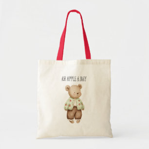 Een Appel Per Dag Beer Groene Trui Tote Bag