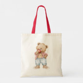 Een Appel Per Dag Beer Mand Tote Bag (Achterkant)