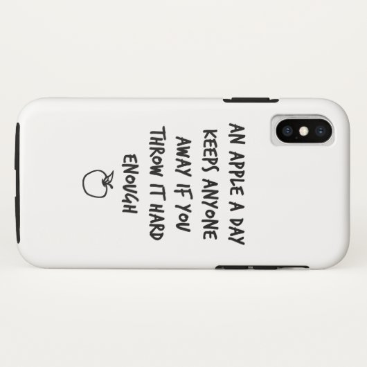 Een appel per dag Case-Mate iPhone case (Achterkant (horizontaal))