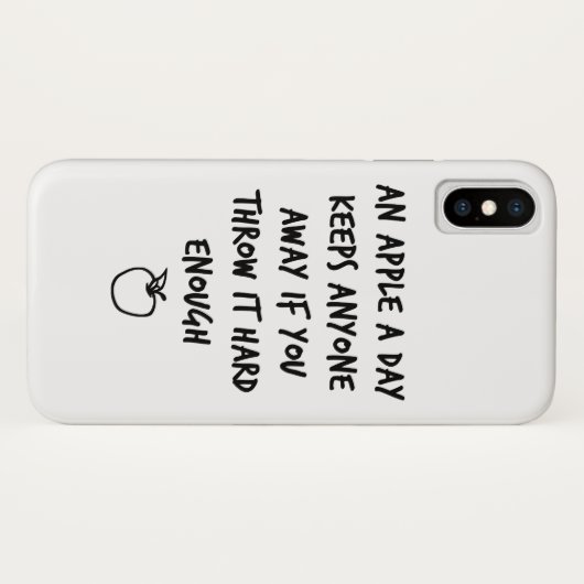 Een appel per dag Case-Mate iPhone case (Achterkant (horizontaal))