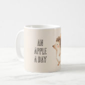 Een appel per dag egel koffiemok (Voorkant links)