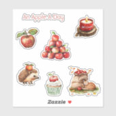 Een appel per dag Fruit Sticker (Vel)