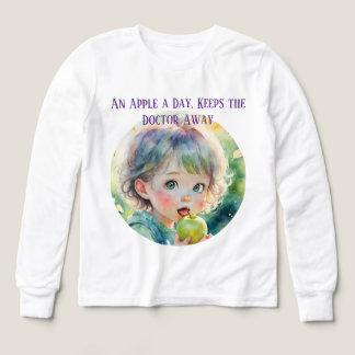 Een appel per dag Gezondheid Quote Gezegde Cute T-