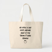 Een appel per dag grote tote bag (Voorkant)