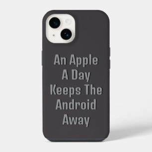 Een appel per dag houdt Android weg, Grappig iPhone 14 Hoesje