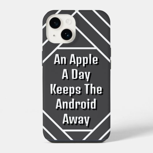 Een appel per dag houdt Android weg, Grappig iPhone Hoesje (Achterkant)
