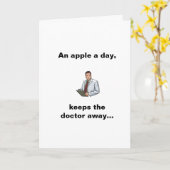 Een appel per dag, houdt de dokter weg kaart (Gele Bloem)