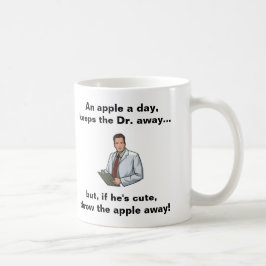 Een appel per dag, houdt de dokter weg koffiemok