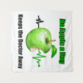 Een appel per dag houdt de dokter weg wandkleed (Voorkant (horizontaal))