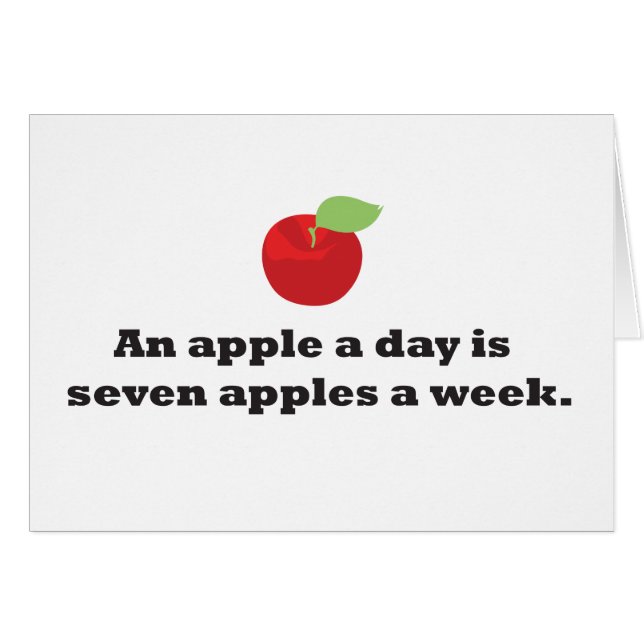 Een appel per dag is 7 appels per week (Voorkant Horizontaal)
