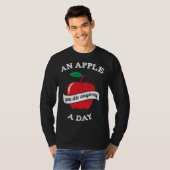 Een appel per dag je sterft toch t-shirt (Voorkant volledig)