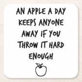 Een appel per dag kartonnen onderzetters (Voorkant)