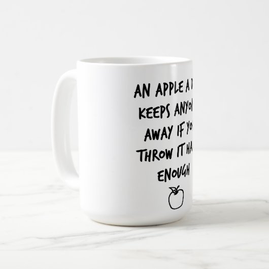 Een appel per dag koffiemok (Voorkant links)