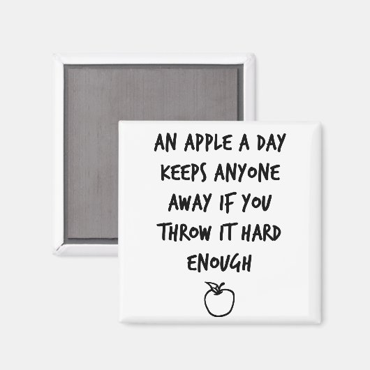 Een appel per dag magneet (Voorkant / Achterkant)