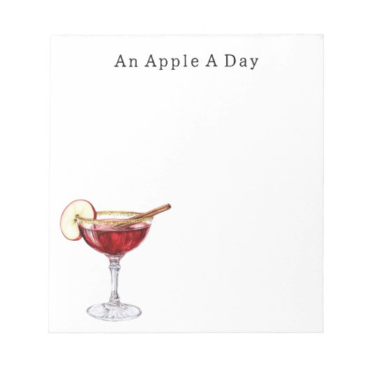 Een appel per dag   notitieblok (Voorkant)