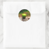 Een appel per dag  ronde sticker (Tas)