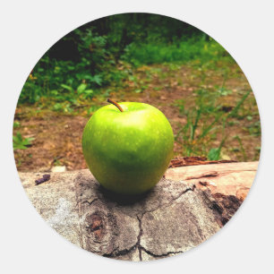 Een appel per dag ronde sticker