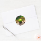 Een appel per dag  ronde sticker (Envelop)