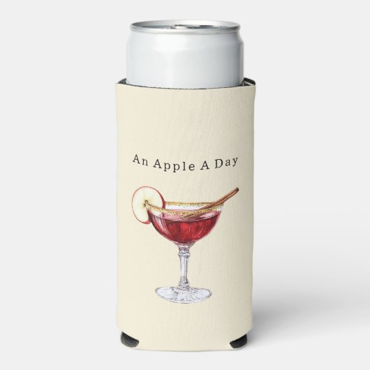 Een appel per dag seltzer blikjeskoeler (Seltzer Voorkant)