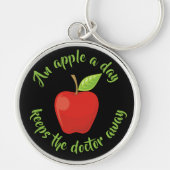 Een appel per dag sleutelhanger (Voorkant)