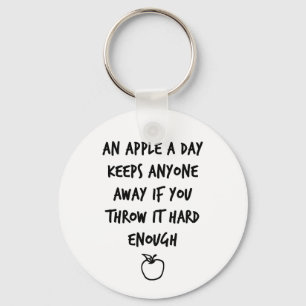 Een appel per dag sleutelhanger