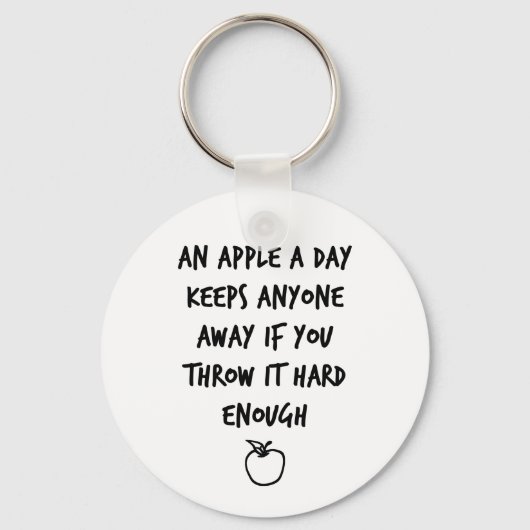 Een appel per dag sleutelhanger (Voorkant)