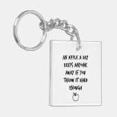 Een appel per dag sleutelhanger (Voorkant Links)