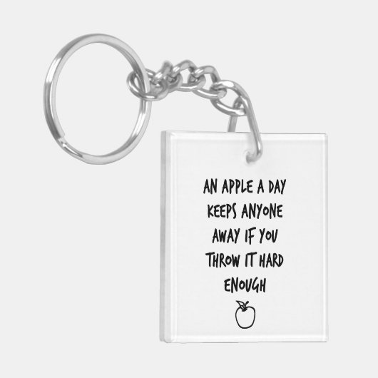 Een appel per dag sleutelhanger (Voorkant Links)