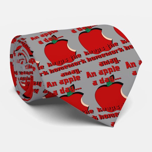Een appel per dag Stropdas (Opgerold)
