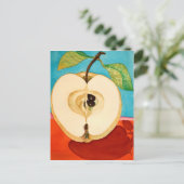 een appel per dag ...waterverf briefkaart (Staand voorkant)