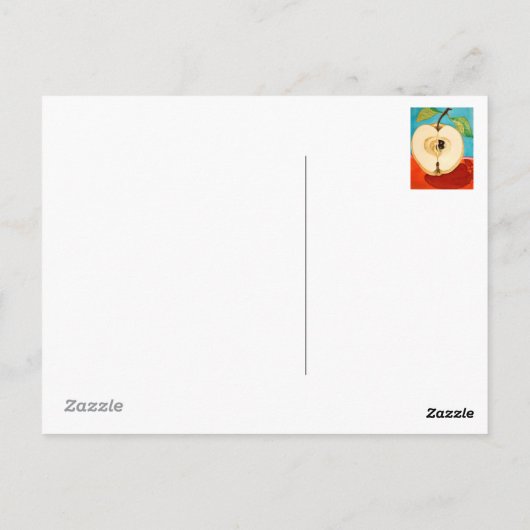 een appel per dag ...waterverf briefkaart (Achterkant)
