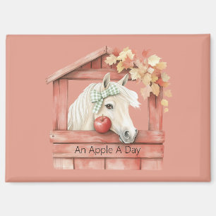 Een appel per dag Witte Paard Magneet