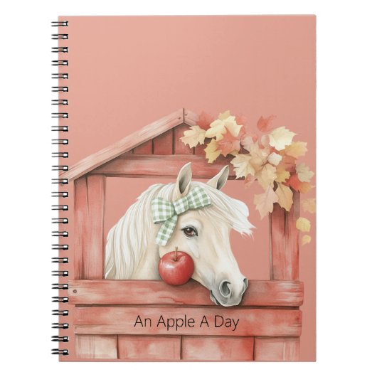 Een appel per dag Witte Paard Notitieboek (Voorkant)