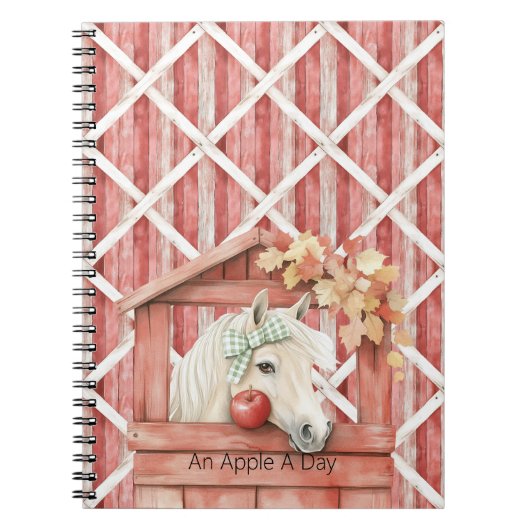 Een appel per dag Witte Paard Notitieboek (Voorkant)