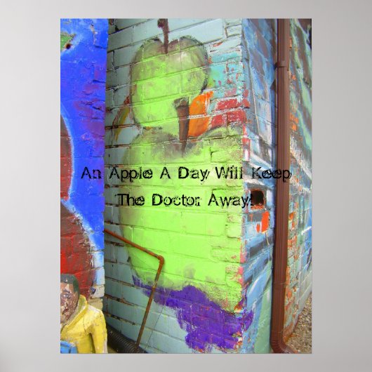 Een appel per dag zal de dokter houden... poster (Voorkant)