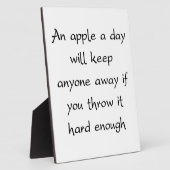 Een appel per dag zal iedereen weg houden fotoplaat (Zijkant)