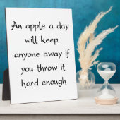 Een appel per dag zal iedereen weg houden fotoplaat (Zijkant)