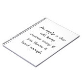 Een appel per dag zal iedereen weg houden notitieboek (Linkerzijde)