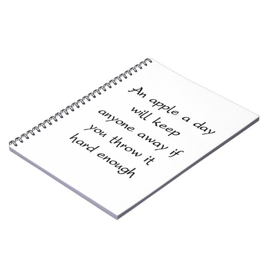 Een appel per dag zal iedereen weg houden notitieboek (Linkerzijde)