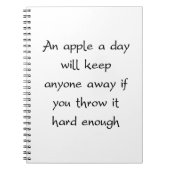 Een appel per dag zal iedereen weg houden notitieboek (Voorkant)
