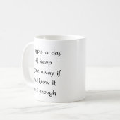 Een appel per dag zal iedereen weghouden van koffi koffiemok (Voorkant links)