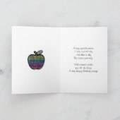 Een appel voor de verjaardagskaart van de leraar kaart (Binnen)