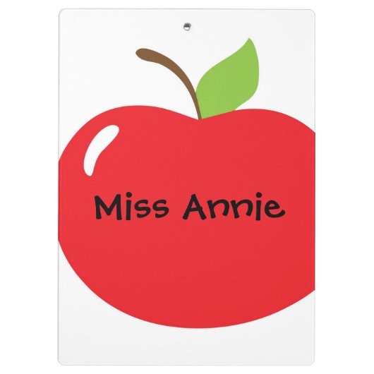 Een appel voor leraar klembord (Achterkant)