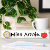 Een appel voor leraar naambordje
