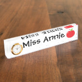 Een appel voor leraar naambordje (Zijkant)