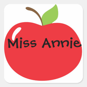 Een appel voor leraar vierkante sticker