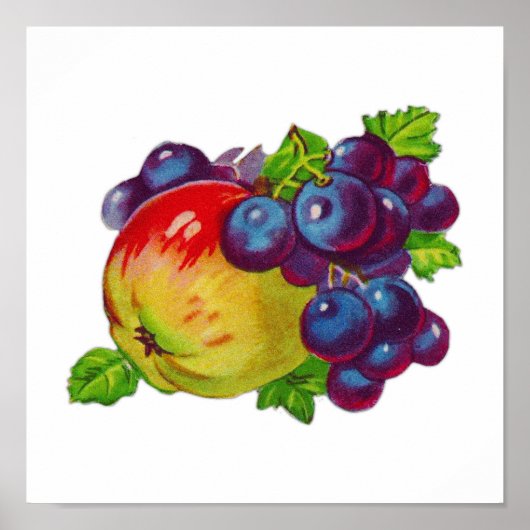 Een appelfruit uitstekend voor keuken poster (Voorkant)
